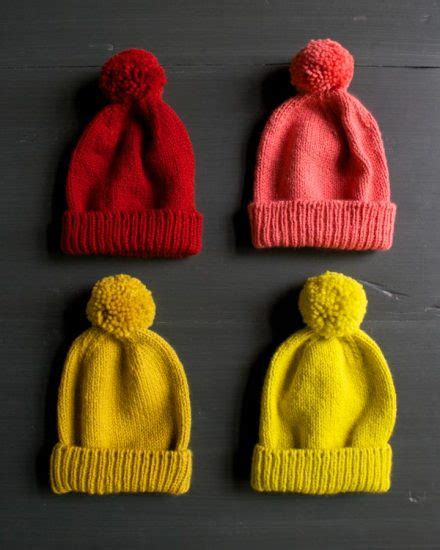 3 Pom-Pom Knit Hat Patterns - Make and Takes