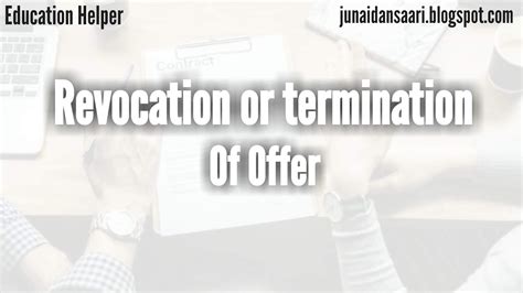 revocation  termination  offer  contract act llb notes