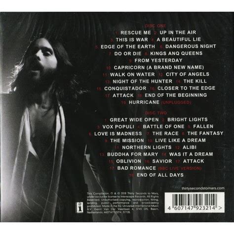 Greatest hits by Thirty Seconds To Mars, CD x 2 with techtone11 - Ref ...