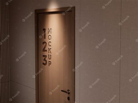 Premium PSD | View of door with house numbers