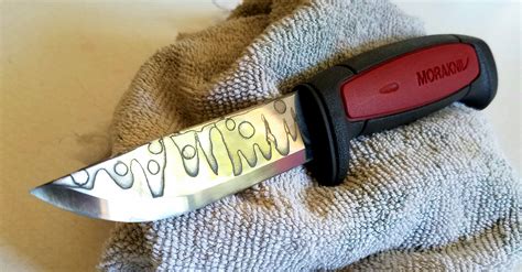 NKD Morakniv Pro C, first [failed] attempt at patina : r/knifeclub