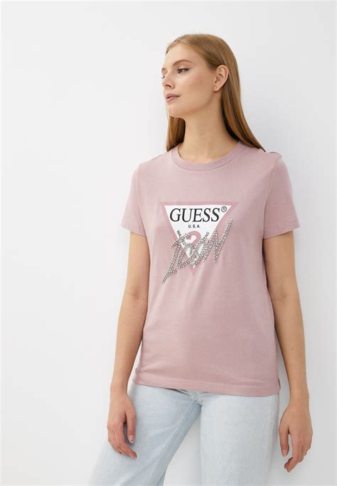 Футболка Guess, цвет: розовый, RTLABZ623401 — купить в интернет ...