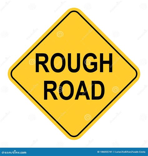 Rough Road Warning Sign stock illustration. Illustration of advice