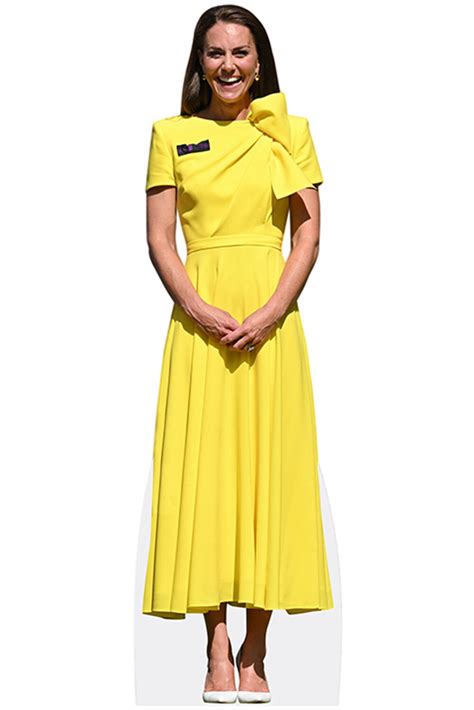 Kate Middleton Lifesize Cardboard Cutout - (Yellow Dress) (174cm)