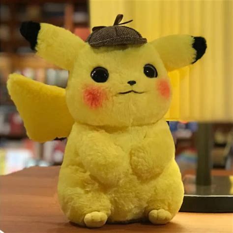 28 см Пикачу плюшевая игрушка мягкая игрушка детектива Пикачу японского ...