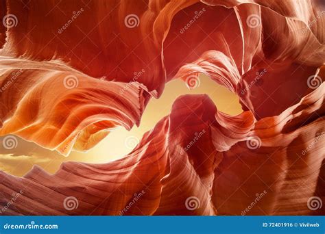 Sunset Above Antelope Canyon Stock Photo - Image of narrow, geology ...