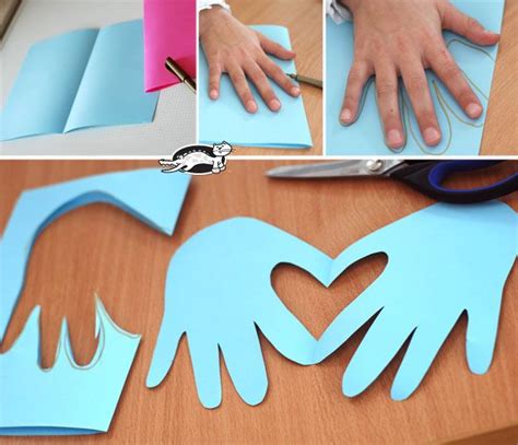 Открытка с ладошкой | Preschool crafts, Valentine day crafts, Crafts