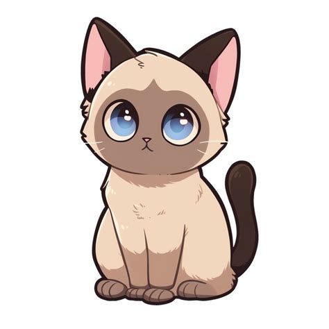 siamese cat cartoon drawing