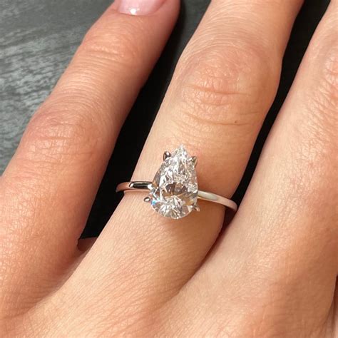 Pear Engagement Ring - Etsy