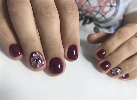 однотонный маникюр на очень короткие ногти - sportsuniformdesigns