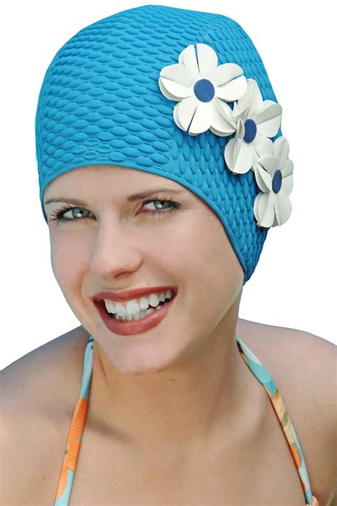 Swim Cap - Old Fashioned Floral Swim Caps - Retro Swimming Cap | Swim ...