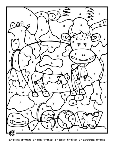 Color by Number Mosaic Printable | Activity Shelter