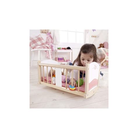 Hape Happy Doll Furniture Ξύλινο Λίκνο Κούκλας Rock-A-Bye Baby Cradle ...