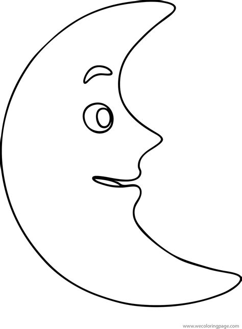 simple moon coloring page 10