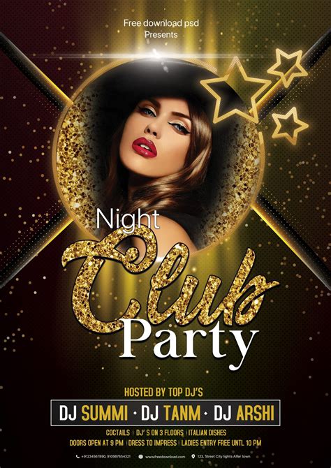 Night club party flyer template | FreedownloadPSD.com