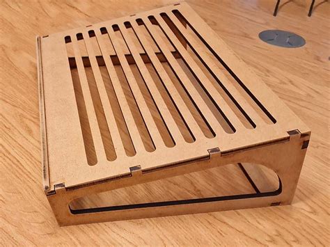 laser cut laptop stand wooden desk stand  laptop vector file