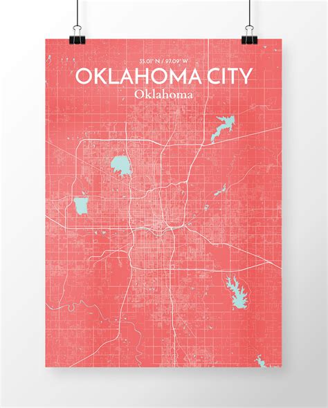 oklahoma city map of usa 4