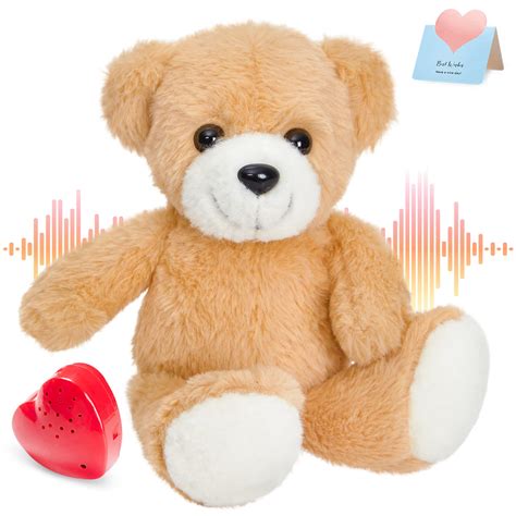 CozyWorld 30.5CM Heartbeat Teddy Bear Voice Recorder Plush Toy Stuffed
