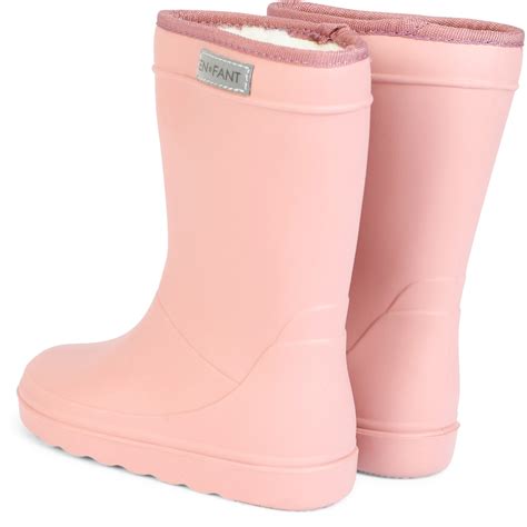 En Fant Girls Fleece Rain Boots in Pink | BAMBINIFASHION.COM