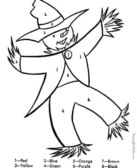 Free Printable Activities - Color by Number 001