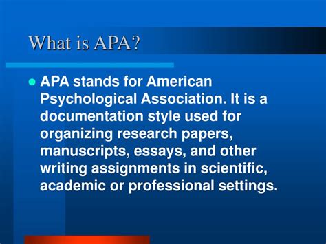 Apa Finance Definition