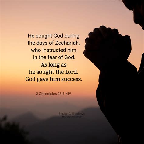 2 Chronicles 26:5 ~ Daily Devotional January 10 2023 - Daily Devotional