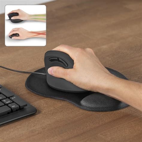 Пад за мишка HAMA Ergonomic, Текстил, Черен |Подложки за мишка | Оф...