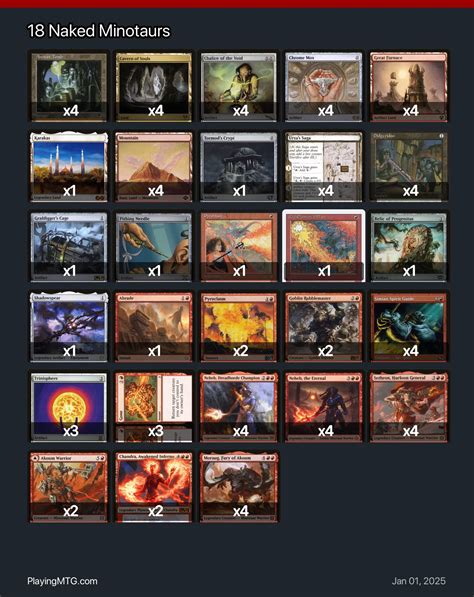 18 Naked Minotaurs Magic: the Gathering Deck - Magic: The Gathering