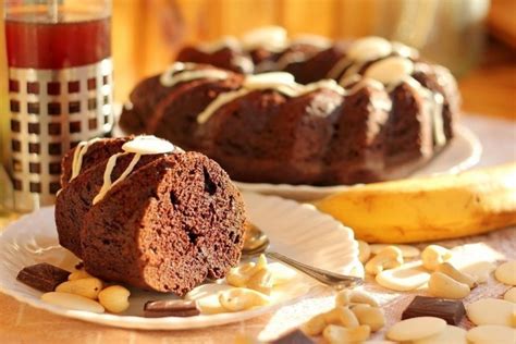 Шоколадно-банановый кекс