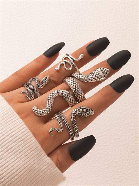 4pcs Snake Design Ring | Produk