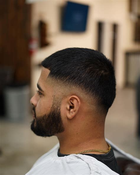 mid taper fade buzz cut 2