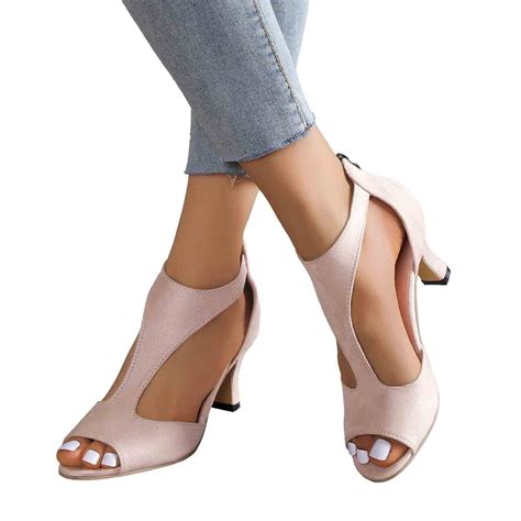 Mepaouo Pumps Shoes Women Peep Toe Ankle Straps Kitten Heels Suede Arch