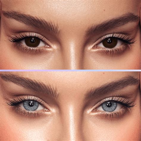 Colored Contacts Before and After | Virtual Try-On 👁 EyeCandys