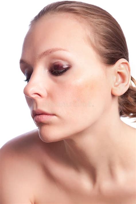 Beautiful Girl and Eye Makeup Stock Image - Image of portrait ...