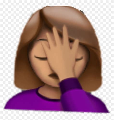 Emoji Sticker - Emoji With Hand On Forehead, HD Png Download ...