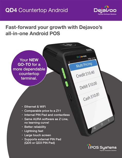 DejaVoo Z11 Touch Screen and WiFi Credit Card Terminal User Guide