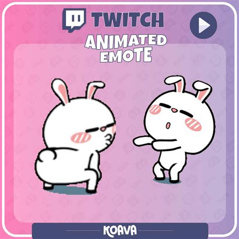 Animated Twerk Bunny Emote: Twitch/kick Streamer (instant Download