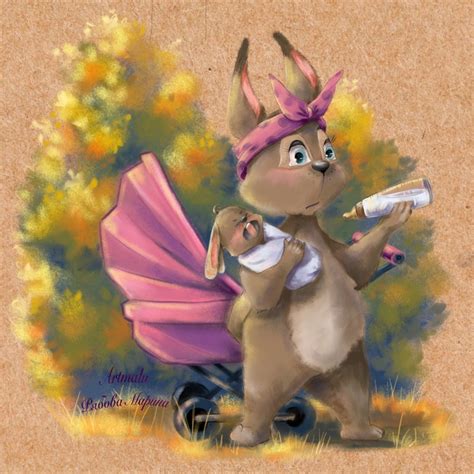Иллюстрация Зайчиха мать! в стиле 2d | Illustrators.ru
