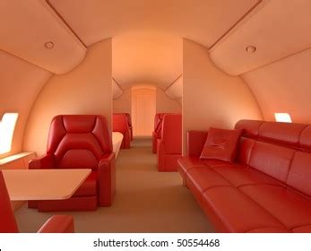 Private Plane Interior Custom Design Stock Illustration 50554468 ...