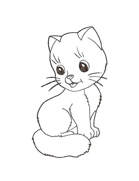 Розмальовки коти, Розмальовки Кошеня котики.