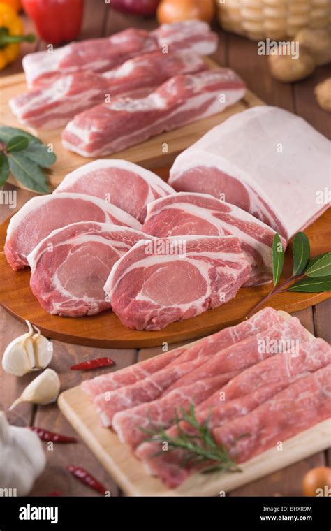 meat  pork  res stock photography  images alamy