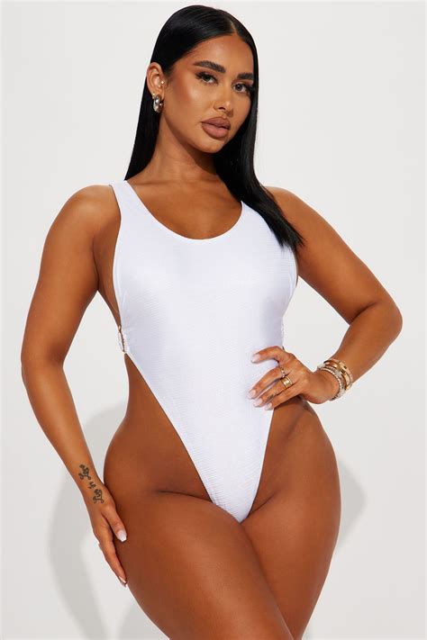 Oh So Cheeky One Piece Swimsuit - White | Fashion Nova
