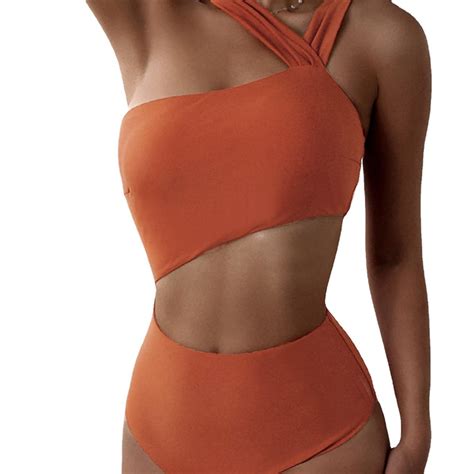 DondPO One Piece Swimsuit Women Womens Swimsuits Shoulder High Swimsuit