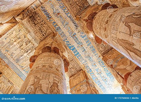 Temple Of Dendera. Detail . Egypt Royalty-Free Stock Photography ...