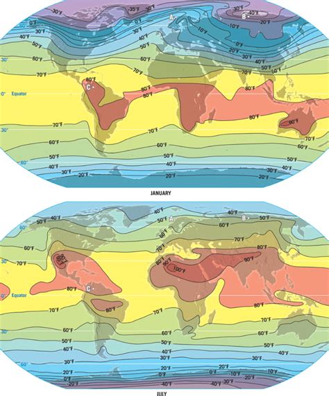 Isotherm World Map