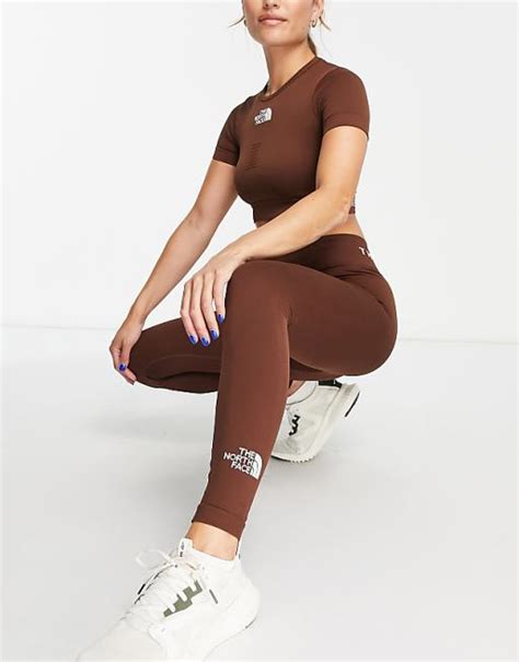 The North Face Training seamless high waist leggings in brown Exclusive ...