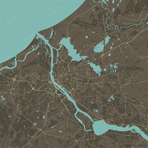 Premium Vector | Vector city map of riga latvia