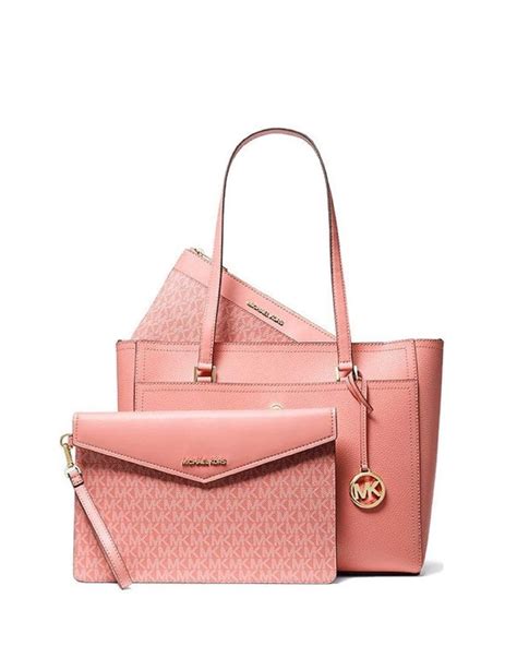maisie large pebbled leather    tote bag michael kors  natural