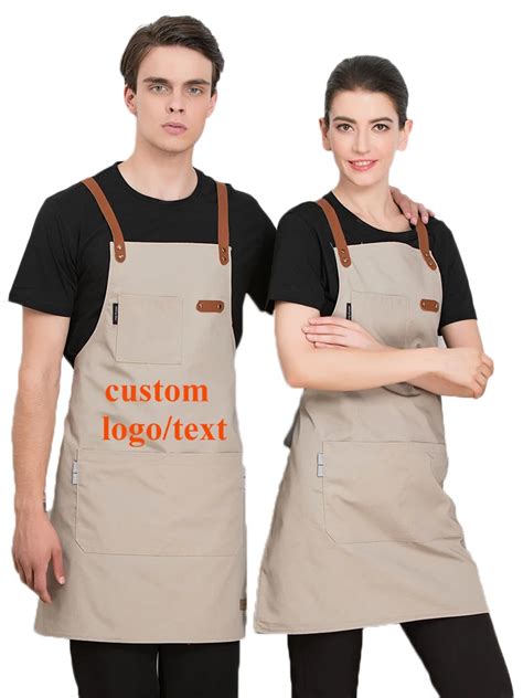 Barista barman fartuch Oem firma Logo sklep spożywczy mężczyzna kobiet ...