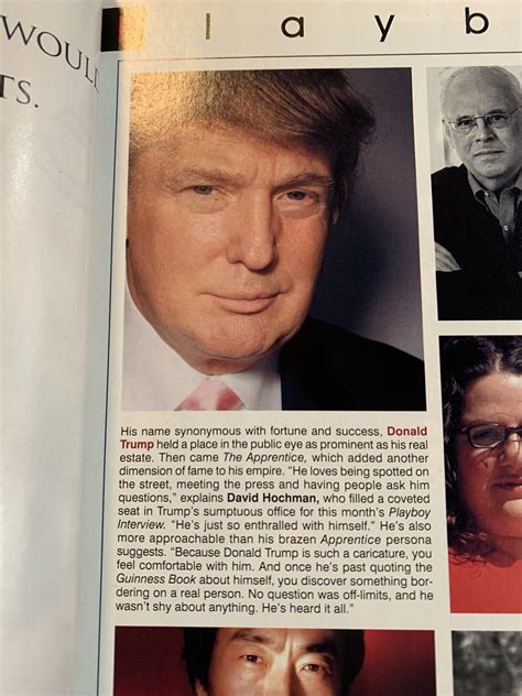 Playboy October 2004 Issue Donald Trump Interview Photo Photographs